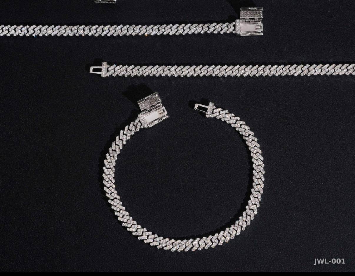 Iced Out Cuban Link Chain · 5mm · 3 Finishes · 925 Silver · VVS Moissanite