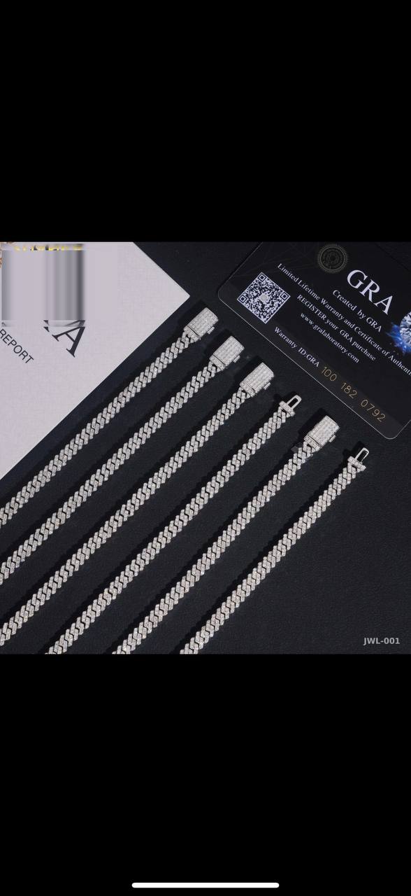 Iced Out Cuban Link Chain · 5mm · 3 Finishes · 925 Silver · VVS Moissanite