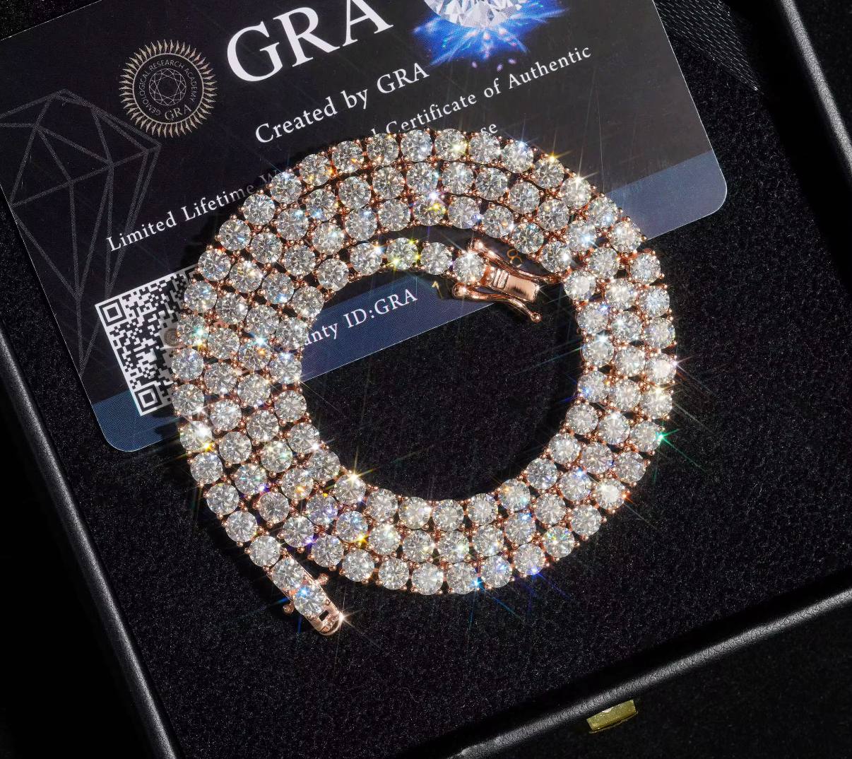 Iced Out Tennis Chain · 3 Finishes · 925 Silver · VVS Moissanite
