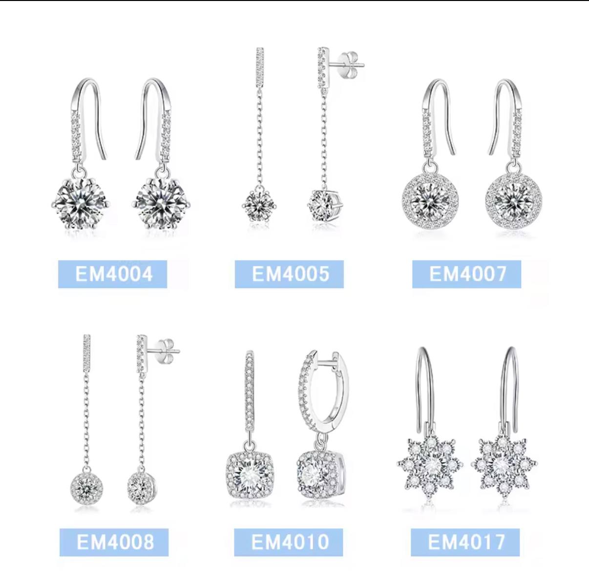 Iced Out Classic Earrings · Silver / Gold / Rhodium · 925 Silver · VVS Moissanite
