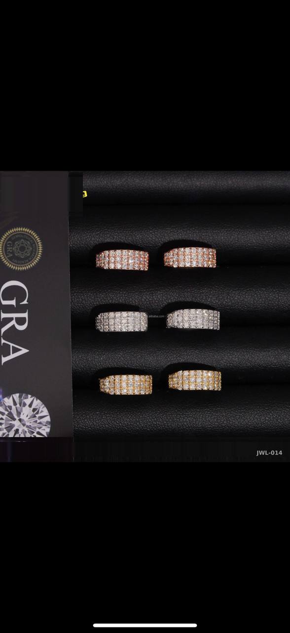 Iced Out Hip-Hop Earrings · 3 Finishes · 925 Silver · VVS Moissanite