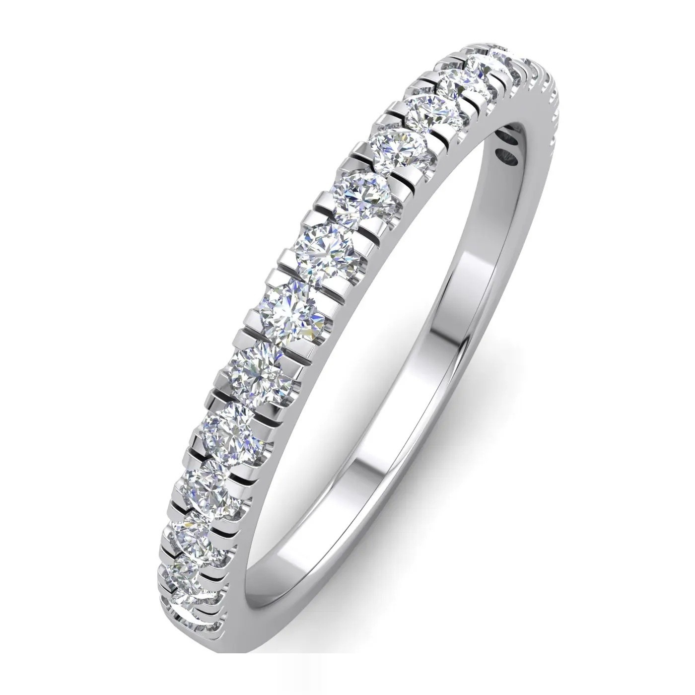 Iced Out Eternity Ring · Rhodium Finish · 925 Silver · Diamond