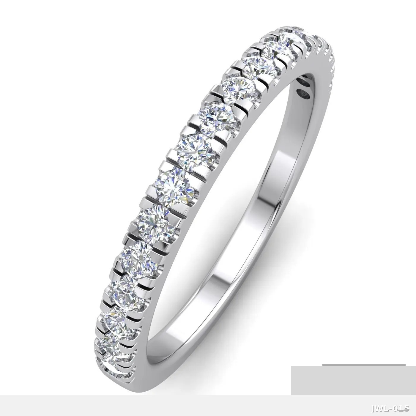 Iced Out Eternity Ring · Rhodium Finish · 925 Silver · Diamond