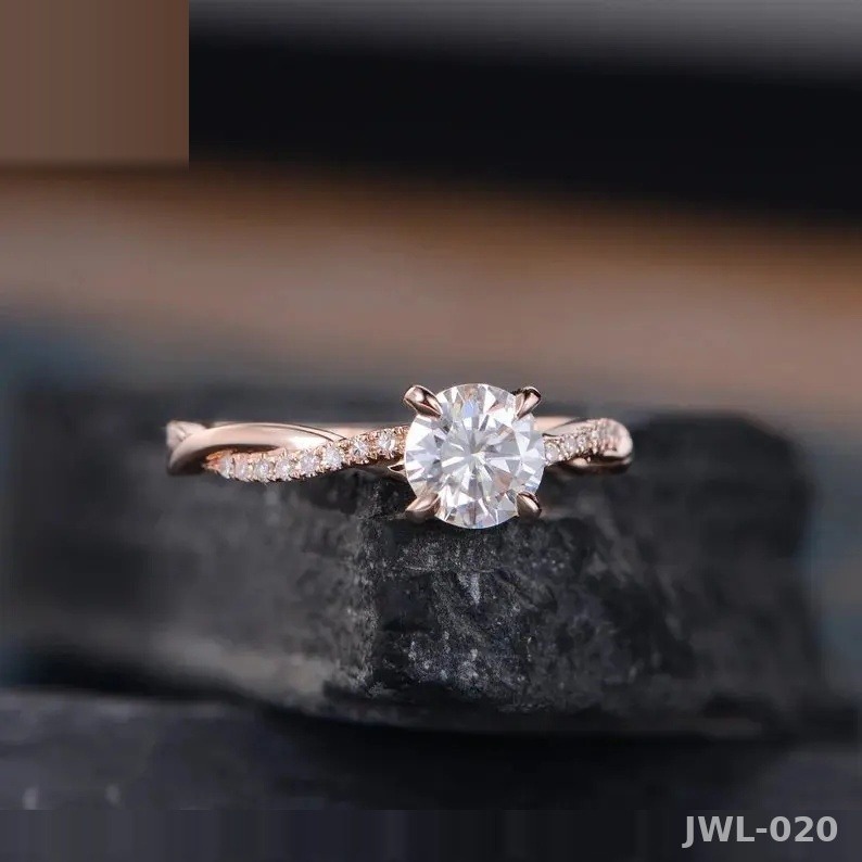 Iced Out Women's Ring · Rose Gold · Prong Set · 925 Silver · Moissanite