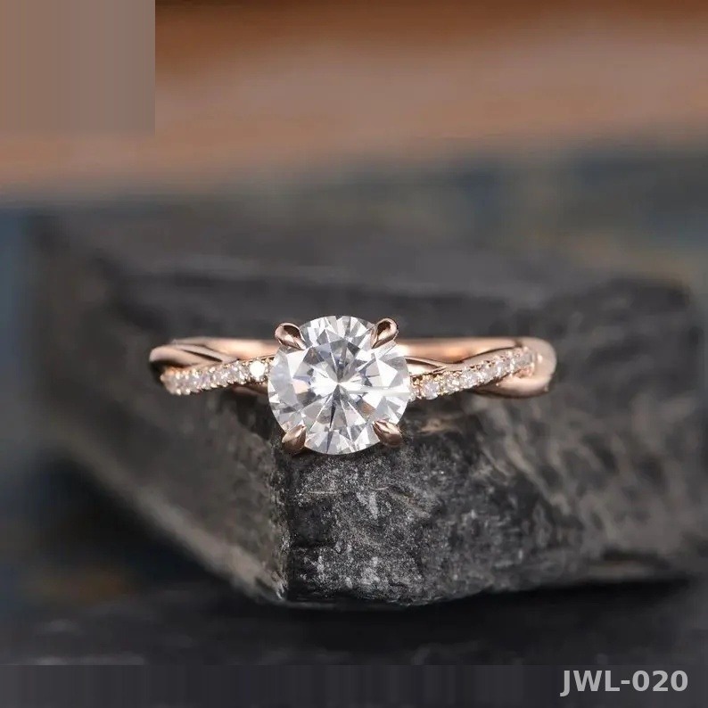 Iced Out Women's Ring · Rose Gold · Prong Set · 925 Silver · Moissanite