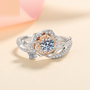 Iced Out Rose Ring · 0.5ct · Rose Gold · 925 Silver · Moissanite
