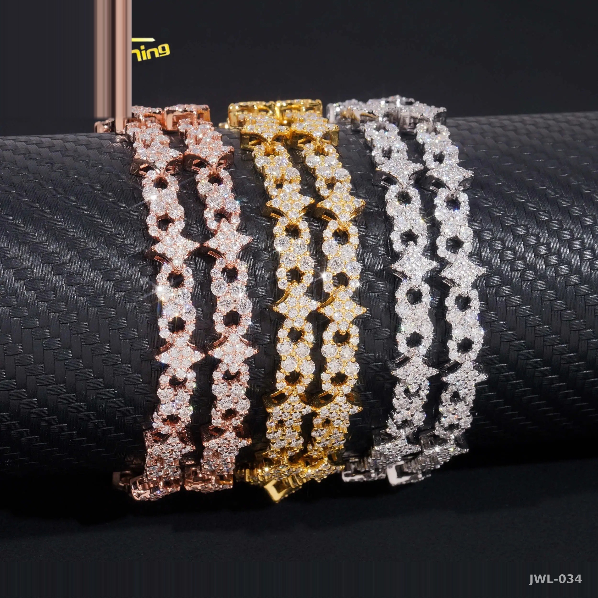 Iced Out Tennis Bracelet · Gold Plated · 925 Silver · Moissanite