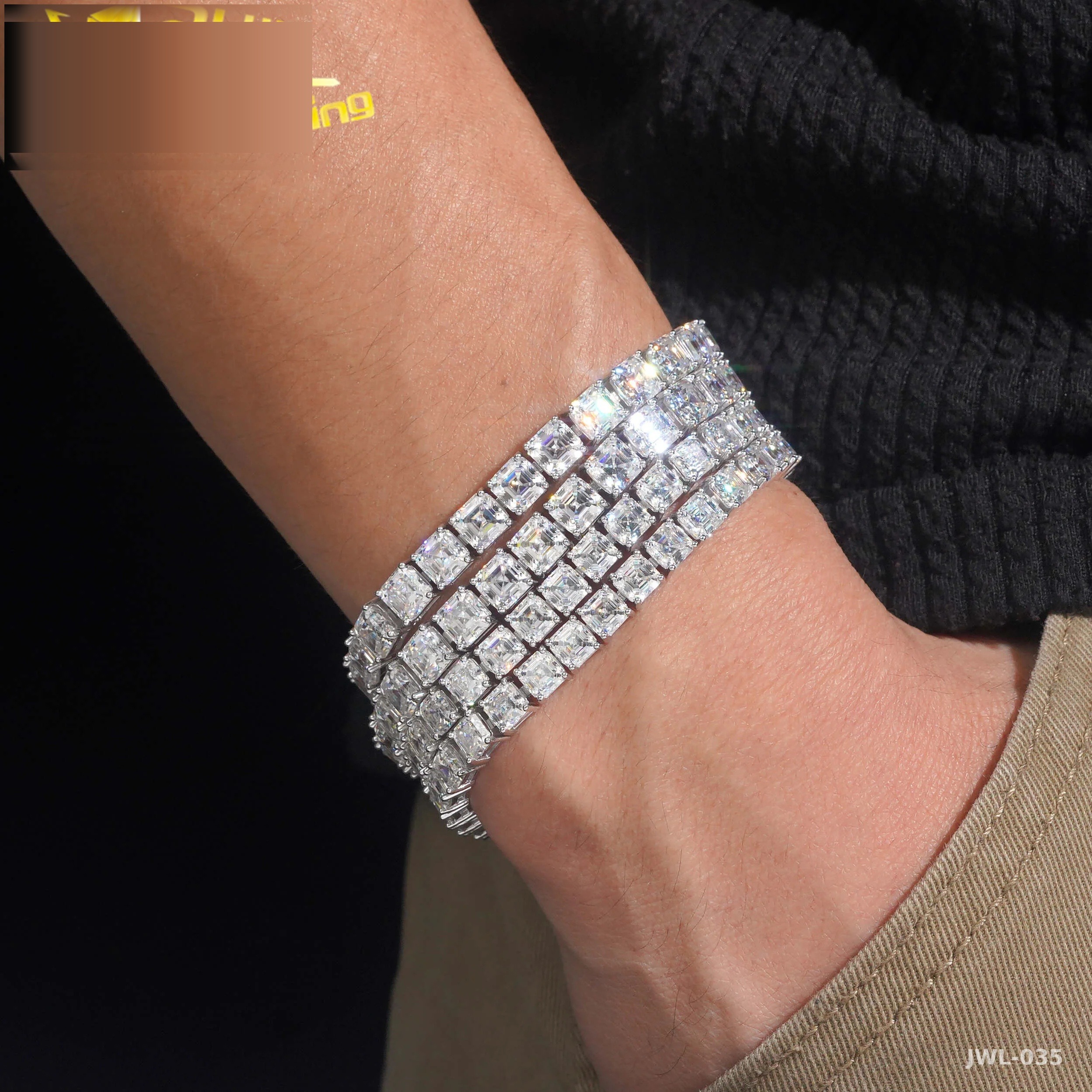 Iced Out Tennis Bracelet · Rhodium · 5mm 6mm · 925 Silver · Moissanite
