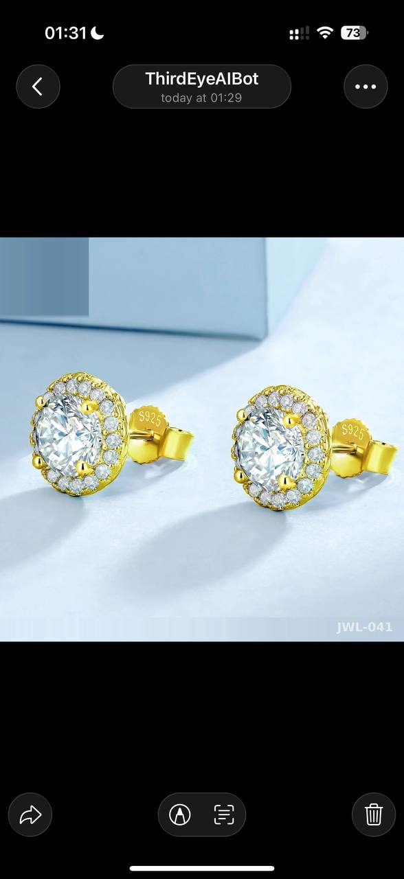 Iced Out Flower Cluster Stud · 1ct · 925 Silver · Moissanite