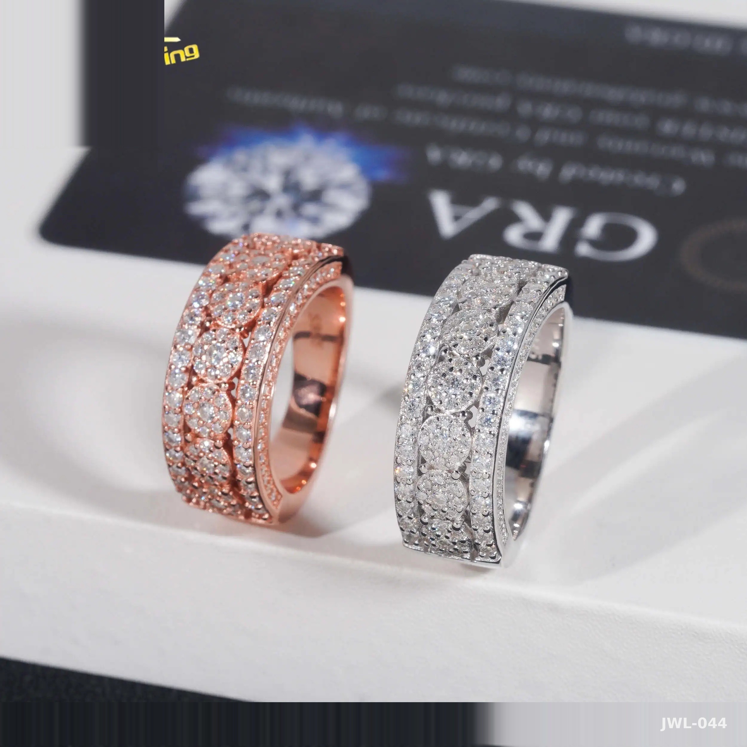 Iced Out Hip-Hop Ring · Gold Plated · 925 Silver · VVS Moissanite