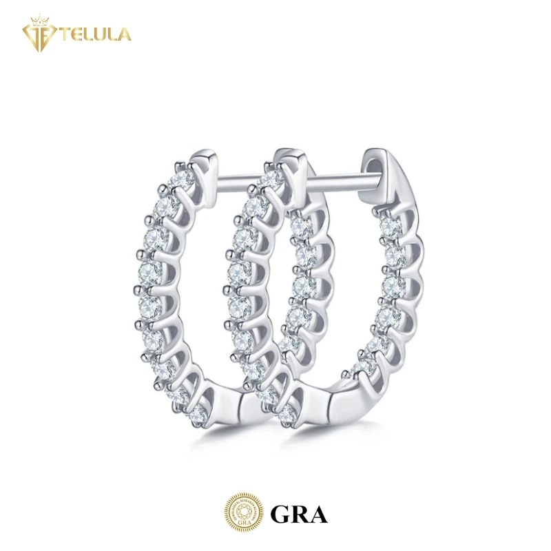 S925 Rhodium Stud Earrings · 11ct · 925 Silver · VVS Moissanite
