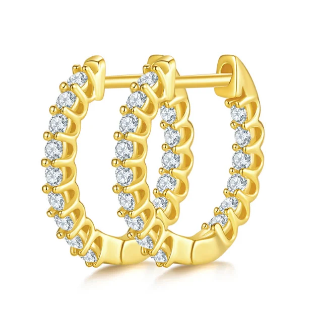S925 Rhodium Stud Earrings · 11ct · 925 Silver · VVS Moissanite