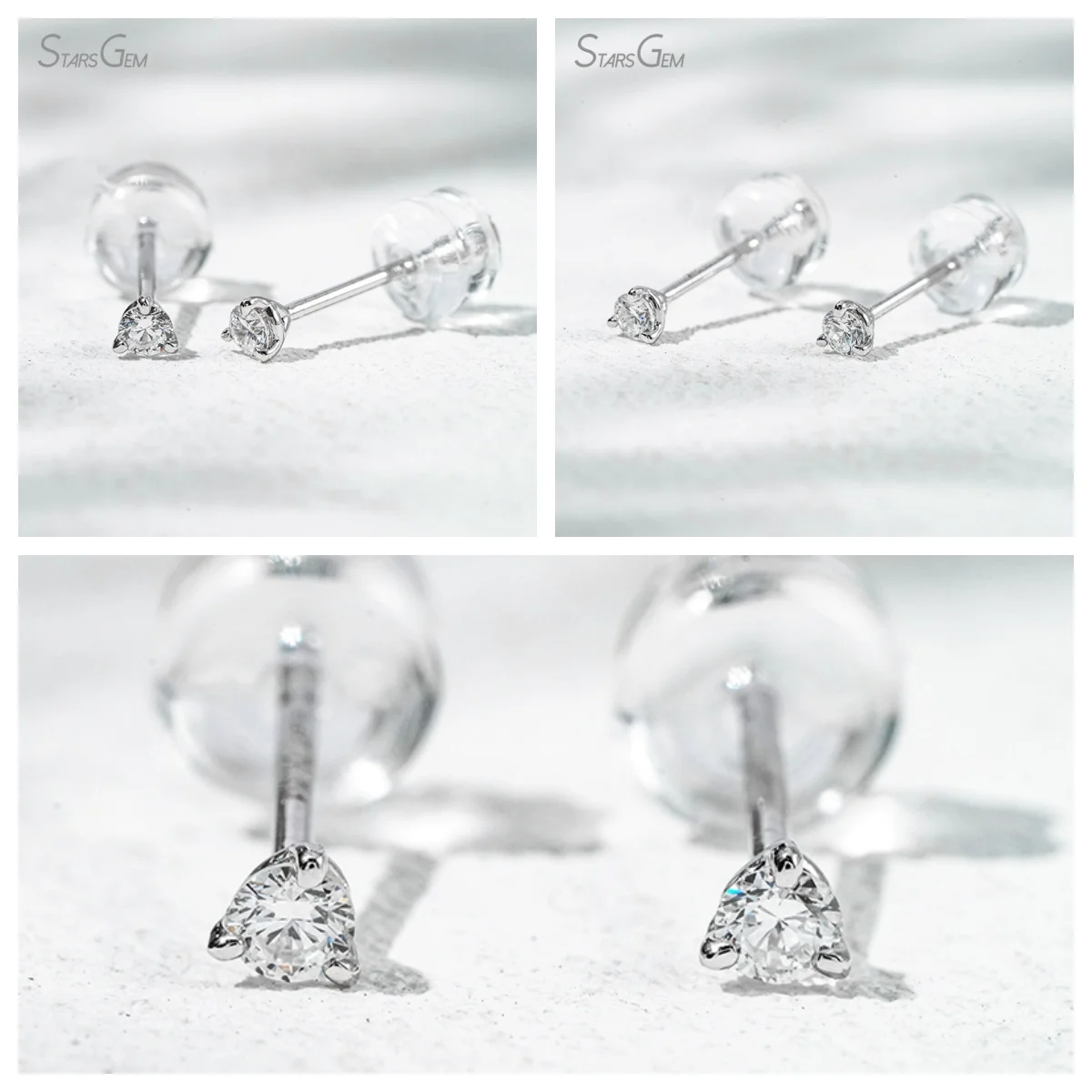 Lab Diamond Stud Earrings · 10K Gold · 0.2ct/pair · Lab Diamond