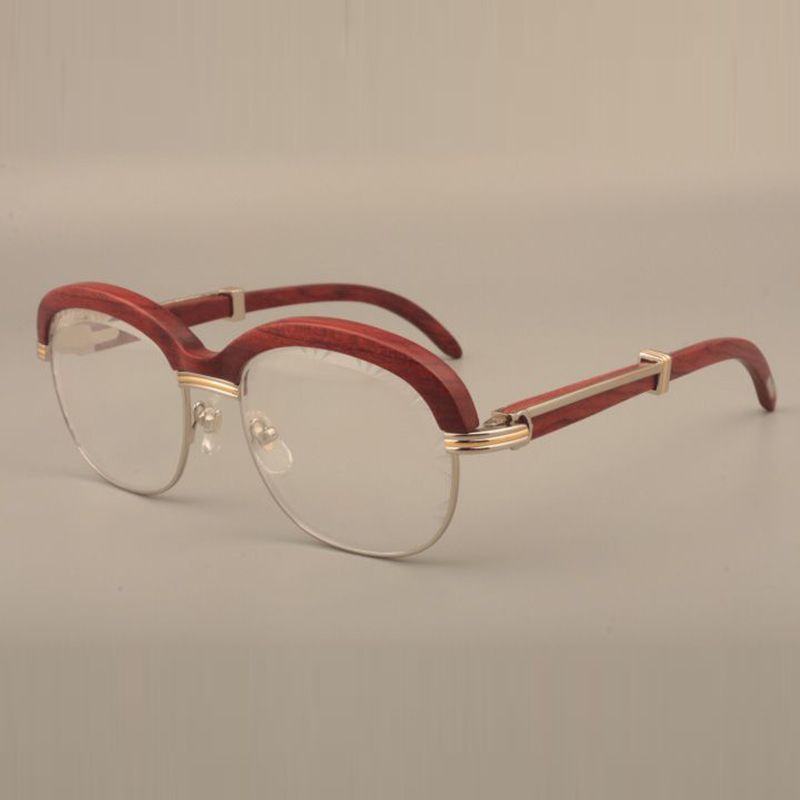 Premium natural wood crossbrow sunglasses Fashion high-end engraving lens