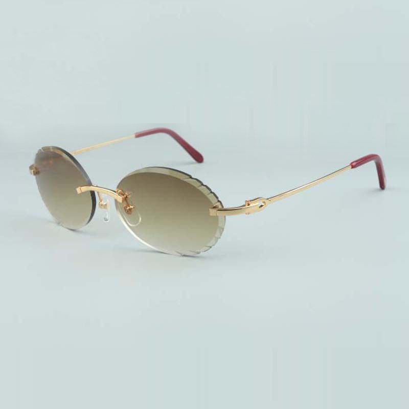 latest 3524016-11 fashion classic trimmed lens sunglasses, retro oval metal