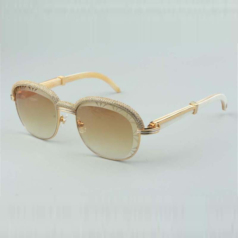 Exquisite Classic Diamond Engraved Lens Sunglasses 1116728-A Glasses with