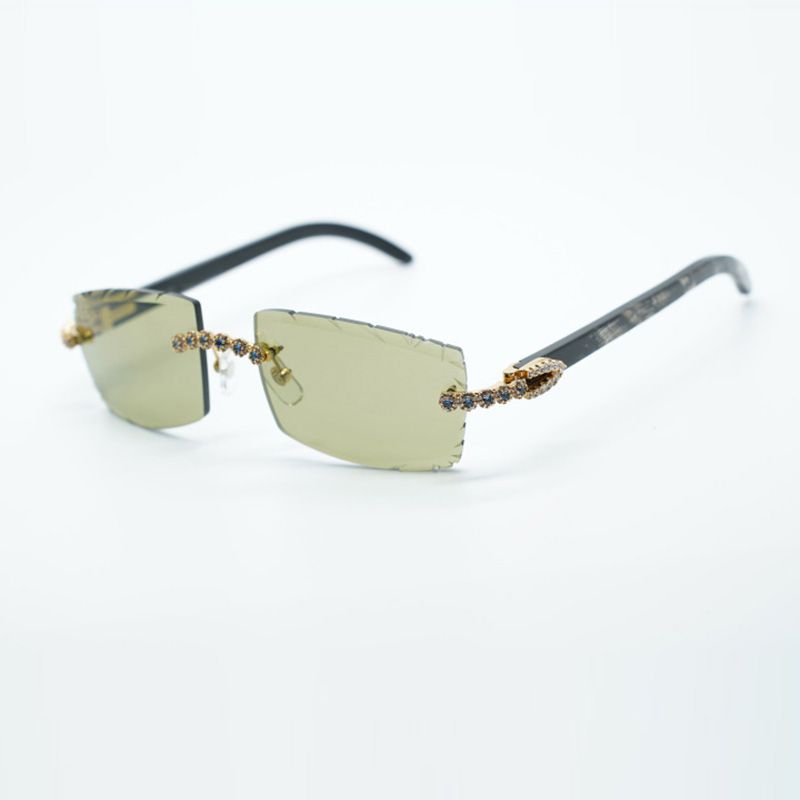 Buffs sunglasses frames 0286O with natural mixed buffalo horn sticks and 56mm