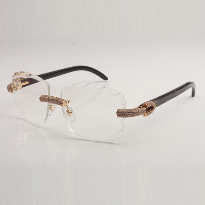 high-end designers medium diamonds glasses frame 3524012 with natural tiger