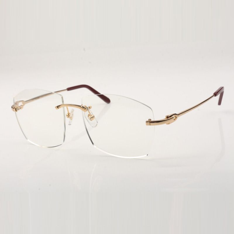 Plain glasses frame 3524012 with teal wooden legs and 56mm lenses for unisex