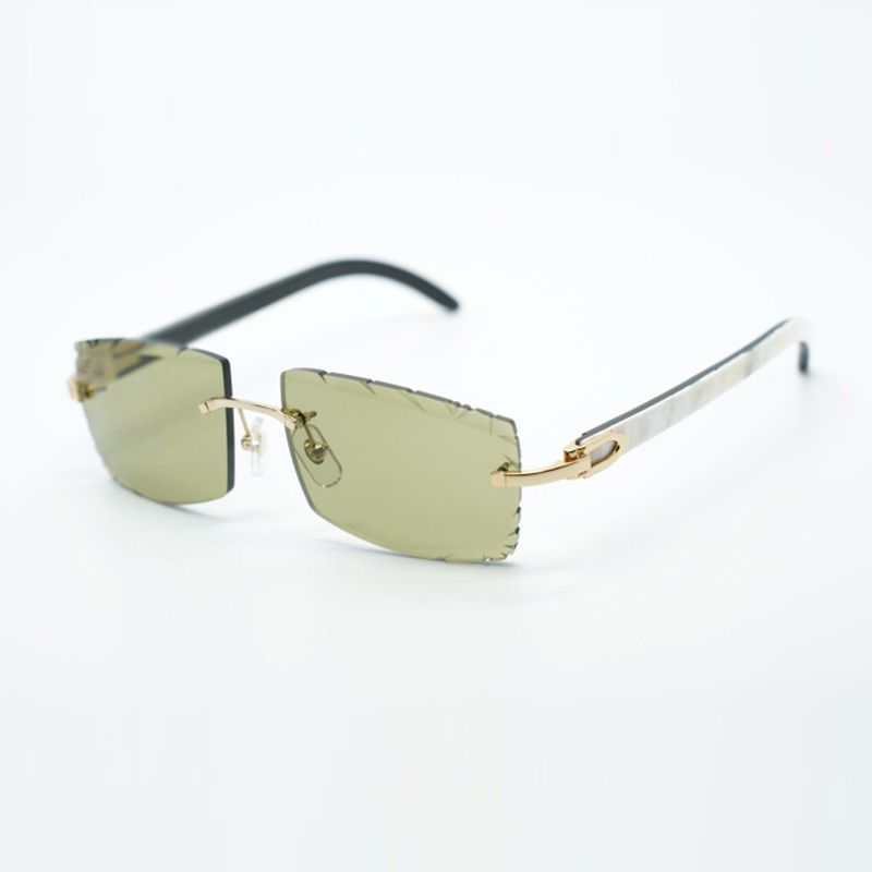 Cross diamond cool sunglasses 3524012 with natural blue wooden legs and 56 mm