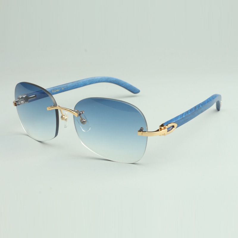Cutting lens sunglasses 4189706-A white and black mixed natural buffalo horn