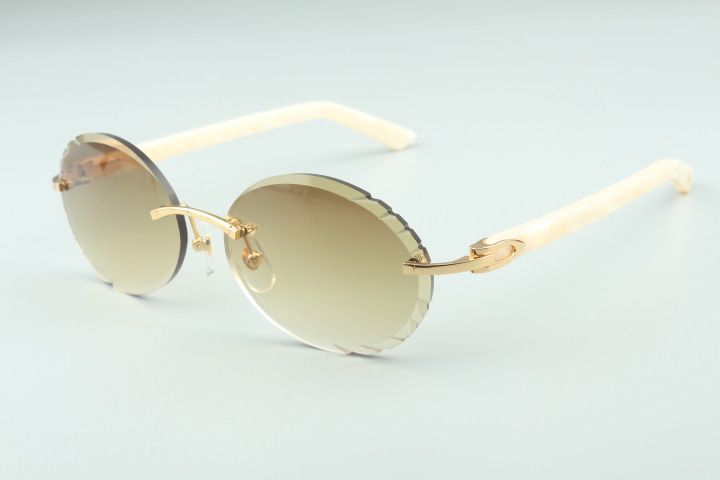 Top quality natural mixed buffalo horn legs Sunglasses 8300817 in gold and