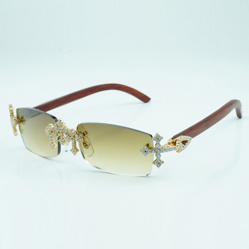 Factory direct sale large frame simple luxury sunglasses full diamond glasses