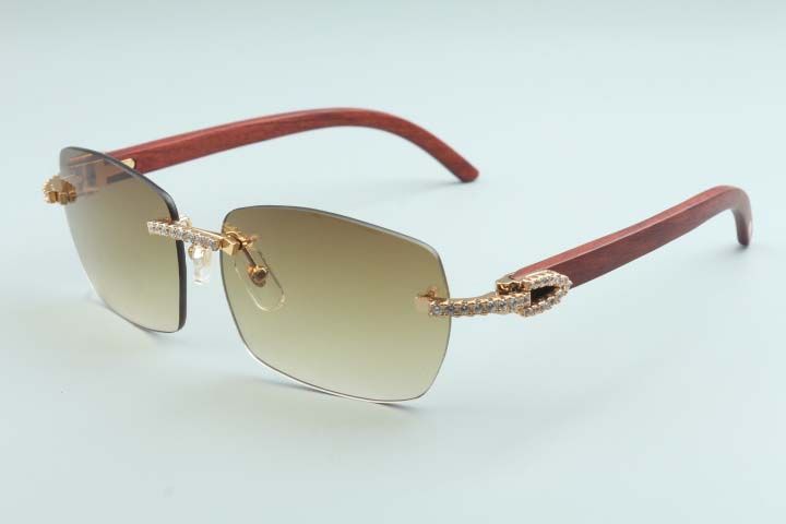 White Buffs sunglasses 8100903-B with small diamond sets and 58mm oval lenses