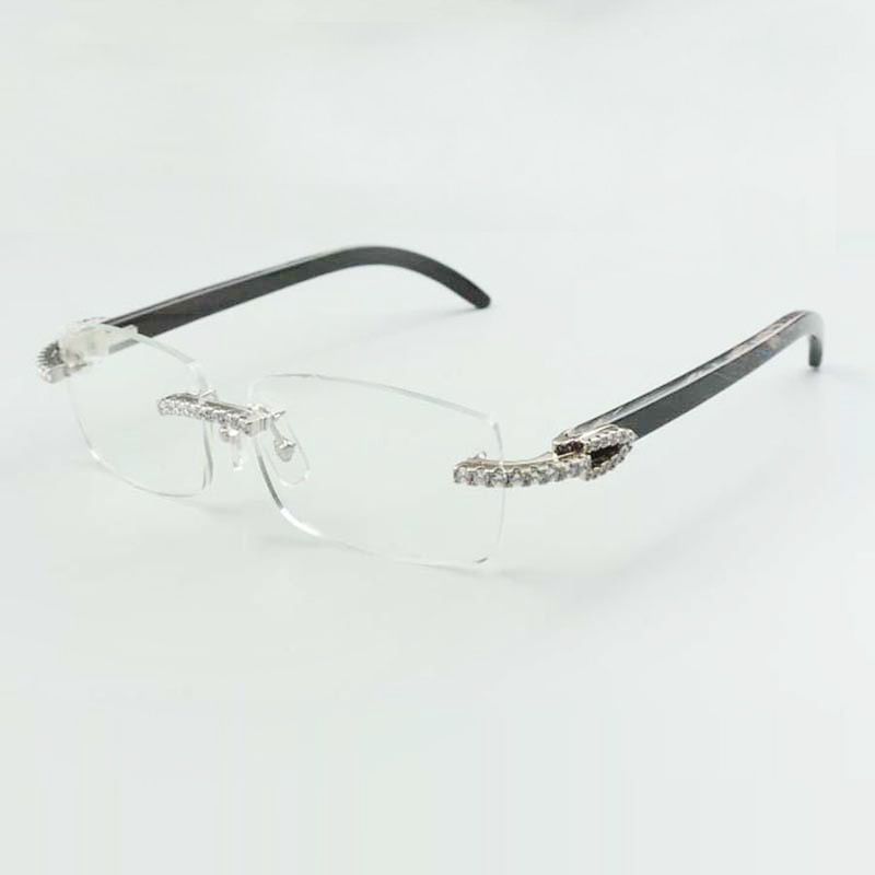 New style top quality luxury trendy black wood Sunglasses 8300817 for male and