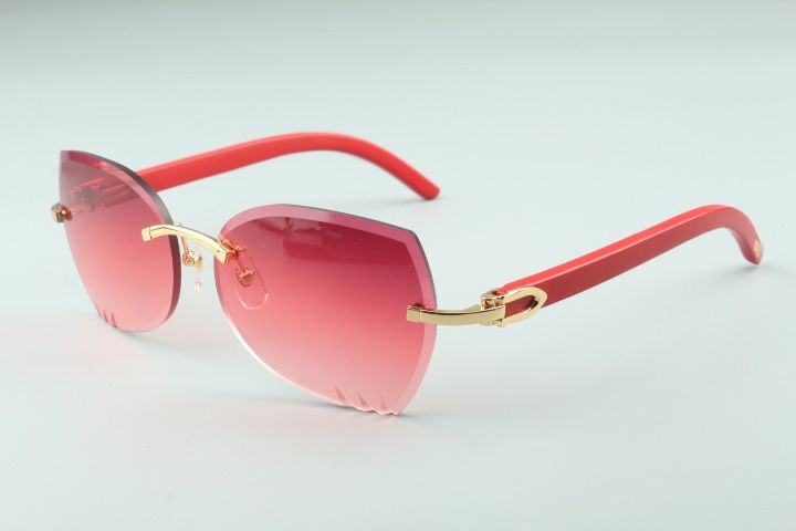Direct sales high-quality cutting lens sunglasses 3524020, black wooden temples