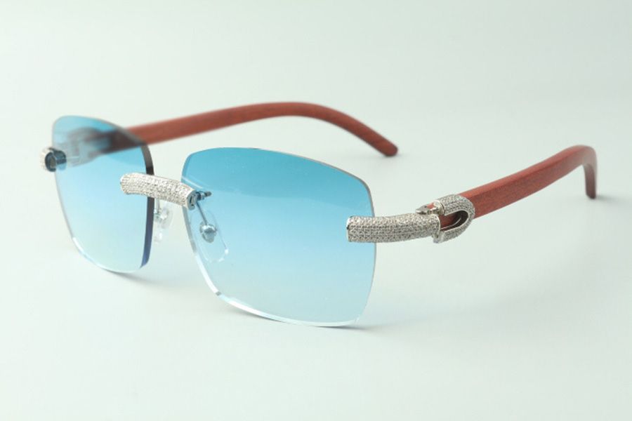 natural wood diamond glasses 7550178-B high quality The entire frame is wrapped