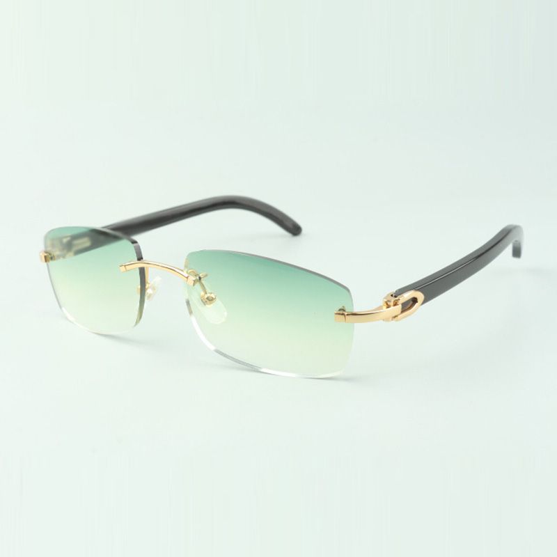 Medium diamond cool sunglasses 3524031 with natural tiger wooden legs and 57 mm