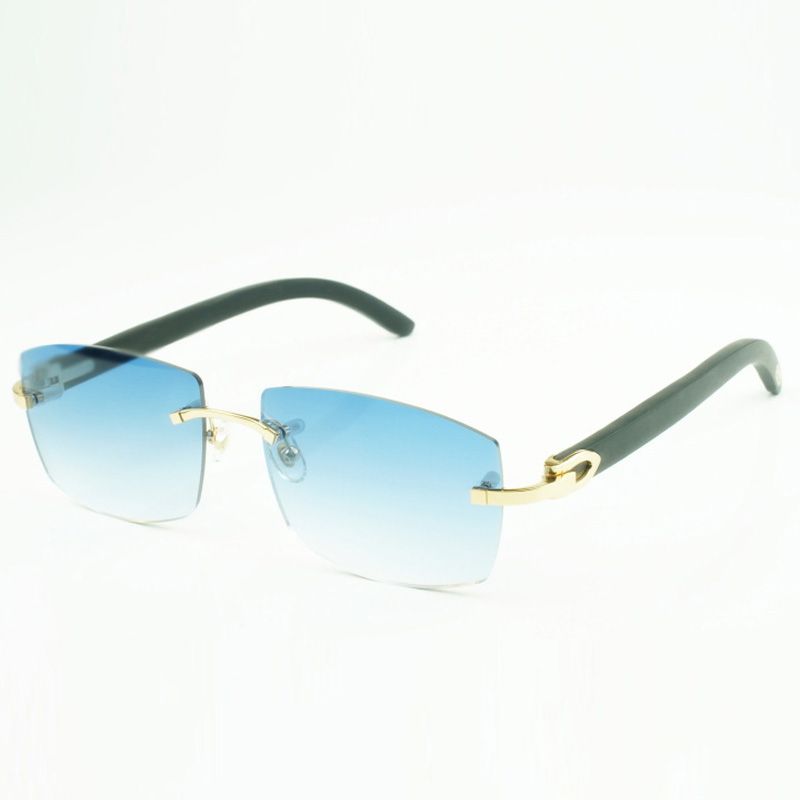 2021 designers sunglasses 3524023 XL diamonds cuts lens natural black wooden
