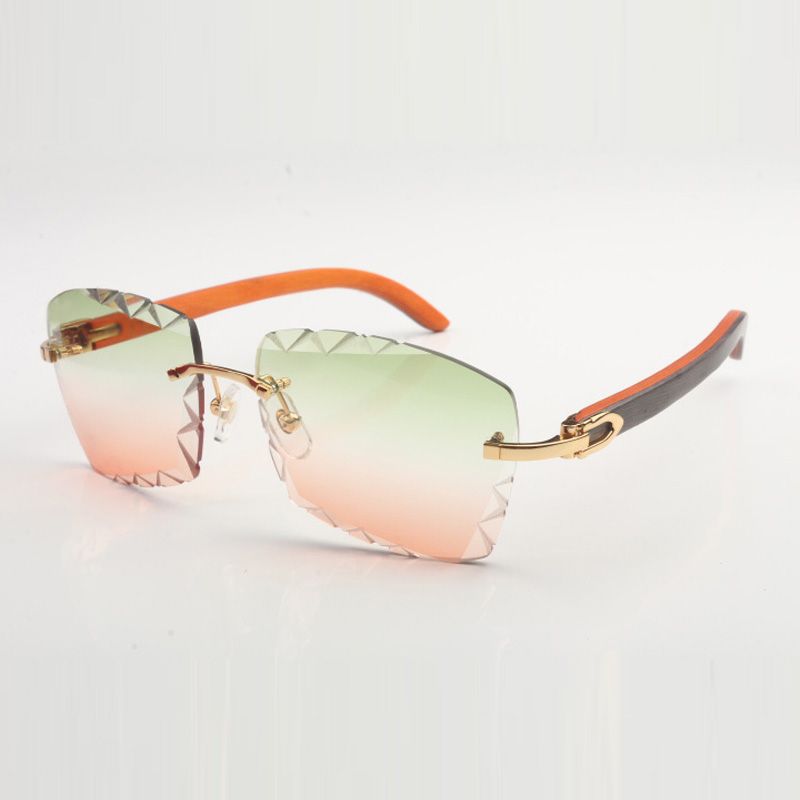 Top quality natural black buffalo horn legs Sunglasses 8300817 in gold and