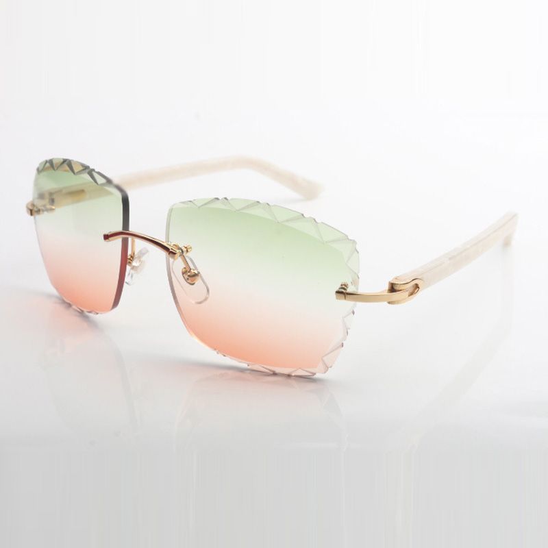 factory direct luxury fashion ultra light big box sunglasses 352412-B2 natural