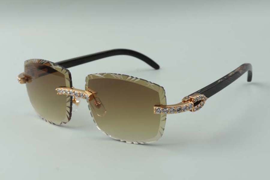 New styles top quality wood glasses with cut lenses 8300817 high-end peacock