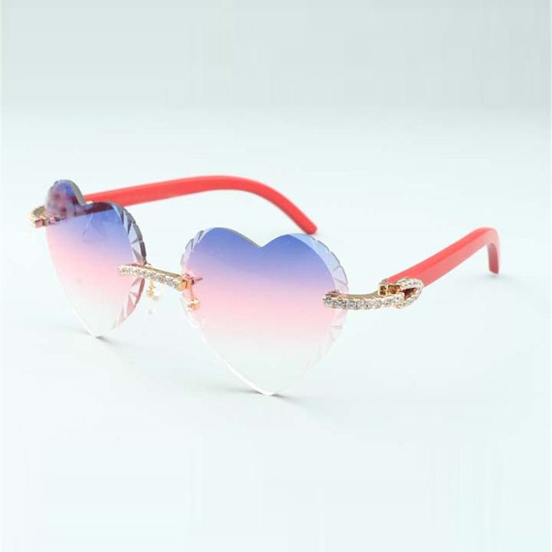 2021 high-end designers sunglasses 3524023, cutting lens micro-paved diamonds