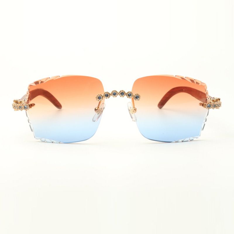 Large Square Sunglasses Full Diamond Glasses T3524012 Luxury Boundless Natural
