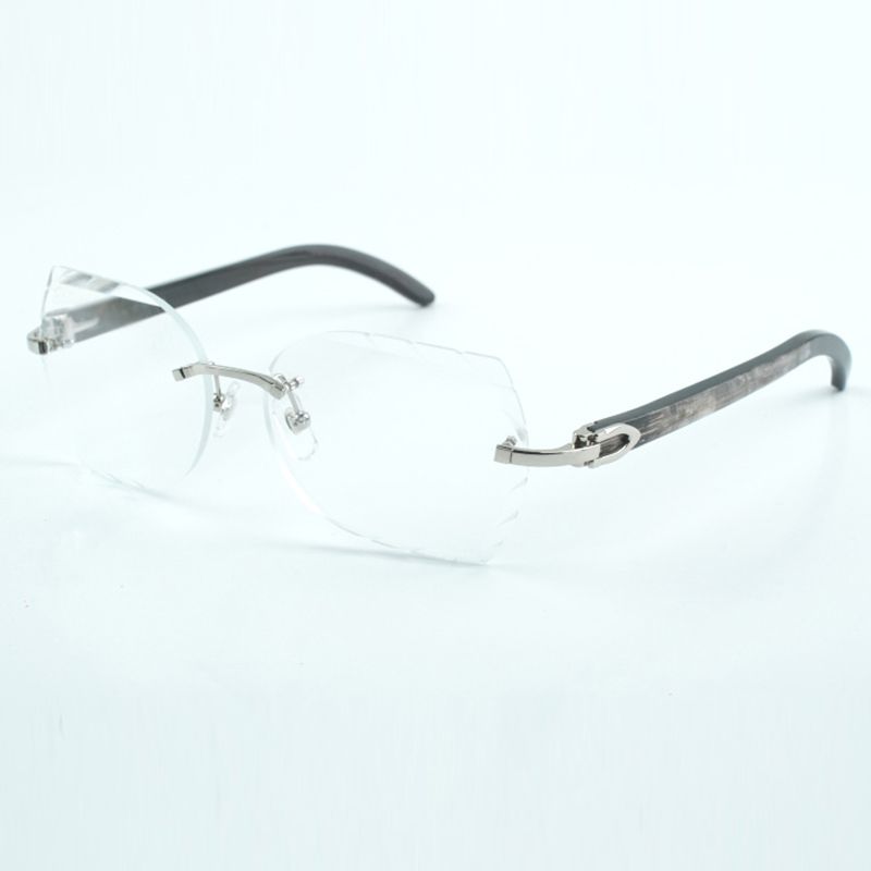 New dense diamond design cut clear lens eyeglass frame buffs 3524029 pure