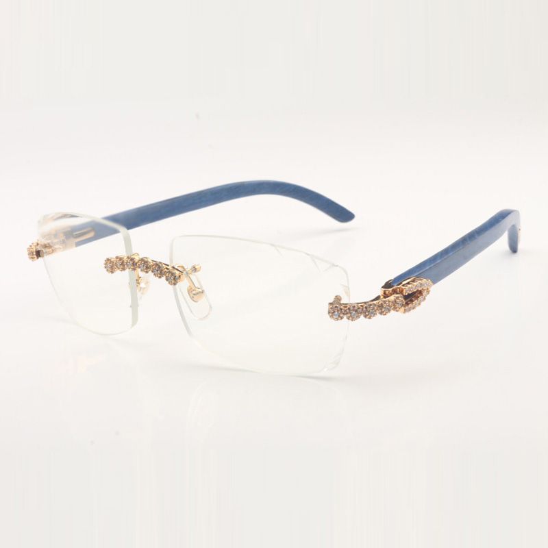 Exquisite classic micro-pave diamond sunglasses 3524027 natural black textured