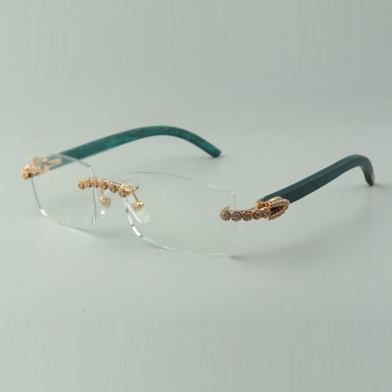 Blue Bouquet diamonds sunglasses 3524014 with blue wooden legs and 58 mm cut