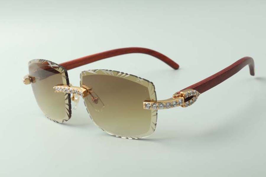 Designer bouquet diamond glasses Frames 3524012 with peacock wood temples for