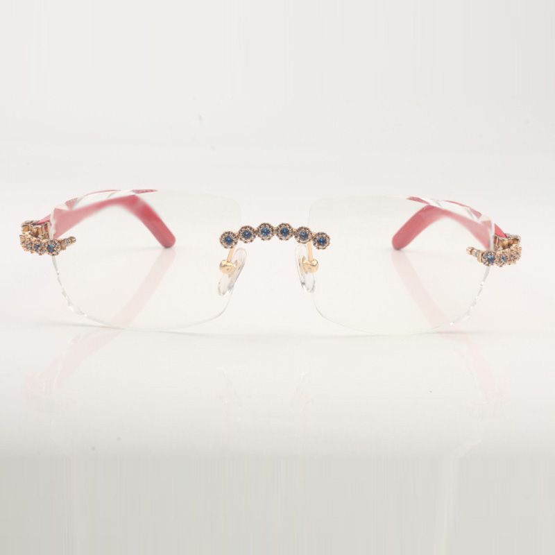 diamond round sunglasses T3524012 spectacles wood pattern sunglasses size: