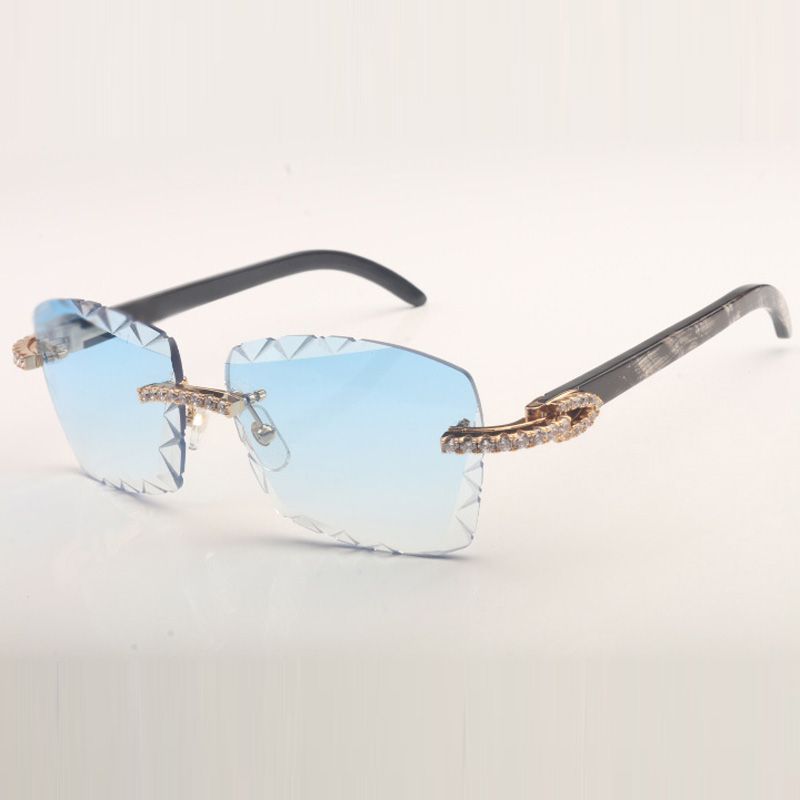 Factory direct sales of fashionable and cut clear lens 8300817 natural black