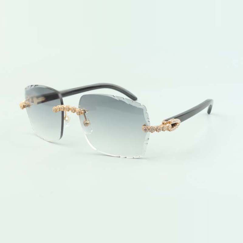 Cross diamond cool sunglasses 3524031 with natural orange wooden legs and 57 mm
