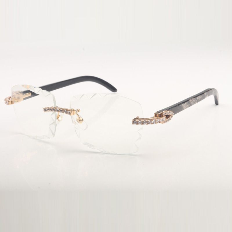 Factory direct sales in natural mixed horn diamond glasses 7550178-B6 high
