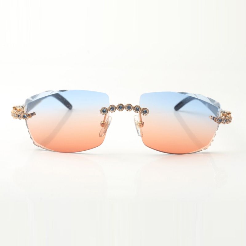 Cross diamond cool sunglasses 3524012 with natural orange wooden legs and 56 mm