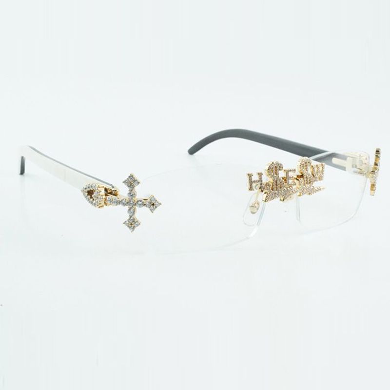 designer Customized cross diamond nose bridge optical glasses 3524012 with