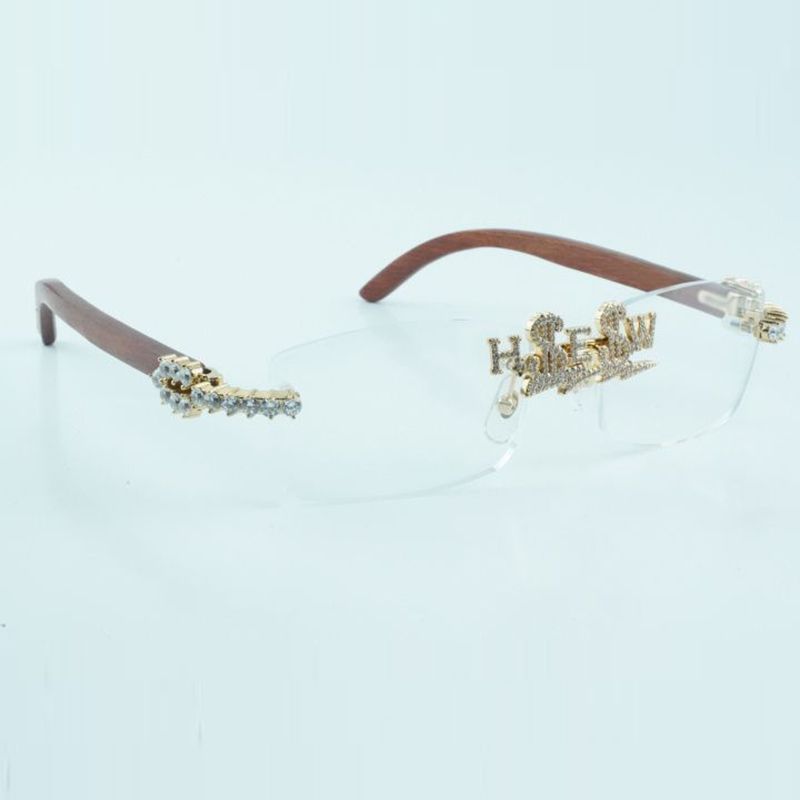 Customized diamond nose bridge optical glasses 3524012 with natural original
