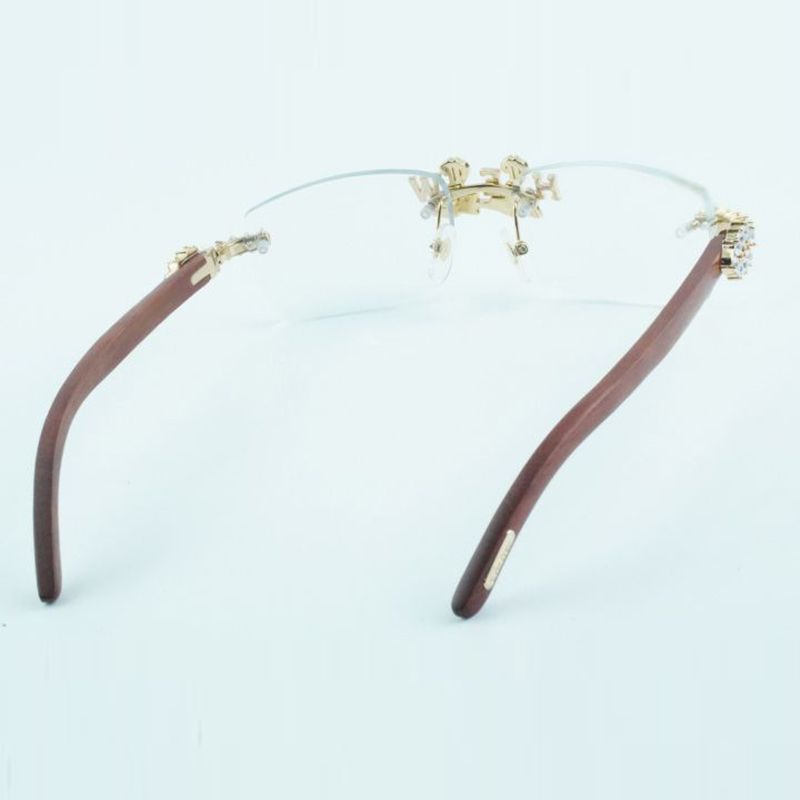 Customized diamond nose bridge optical glasses 3524012 with natural original